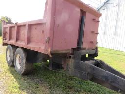 grosse remorque bascule 8X14 boite en acier tandem sur pneus 22.5 
