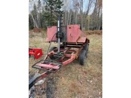 dump trailer tandem on mobile home axel , telescopic cylinder, steel box 54inX89in, 