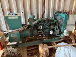 Onan stationary generator 30KVA, 600 V, diesel engine; 