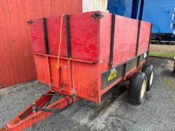 Valac dump trailer NIV: 4T875DT70A81031,  steel box 5X10 w/rack, tandem 11L15 tires 