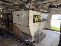 Rovibec feed cart on  H-Beam rail 180ft , diverter 