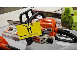 SCIE &Agrave; CHA&Icirc;NE "STIHL" MS170, AVEC (2) CHA&Icirc;NES ET E