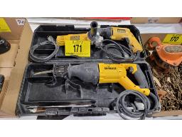 LOT DE (3) OUTILS &Eacute;LECTRIQUES "DEWALT" DONT (1) PE
