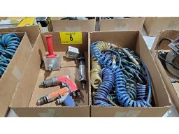 LOT DE (4) OUTILS PNEUMATIQUES, RECTIFIEUSE, ROCHE