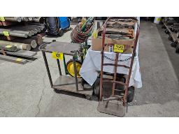 LOT COMPRENANT DIABLE PNEUMATIQUE, CHARIOT &Agrave; BONBO