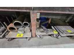 LOT DE (3) PLATEFORMES 4 ROUES 24" X 40" AVEC TUBE