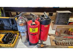 LOT DE (2) R&Eacute;SERVOIRS SOUS PRESSION HILTI ET (1) E