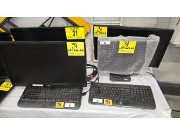 LOT COMPRENANT (4) &Eacute;CRANS D'ORDINATEUR ET (2) CLAV