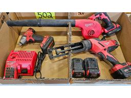 LOT COMPRENANT IMPACT, CHARGEUR, SOUFFLEUR, PISTOL