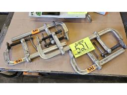 LOT DE (5) SERRES EN L, 250 MM X 120 MM, 300 MM X 