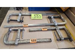 LOT DE (4) SERRES EN L DONT 2 X 600 X 120 MM ET 2 