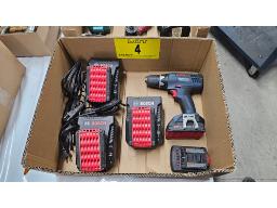 LOT COMPRENANT (1) PERCEUSE BOSCH AVEC (3) CHARGEU