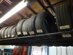 Lot d'environ 49 pneus usagés grandeurs variées 14