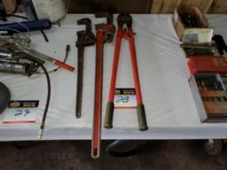 Coupe bolt, pipe wrench 30 po et 21 po