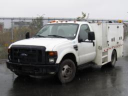 2009, FORD, F-350 XL, CAMION 6 ROUES ATELIER, Mass
