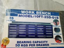 Work bench 10 ft -25 D blue / Etabli de travail 10