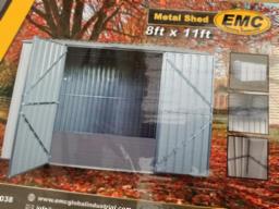 Remise en métal galvanisé 8ftx11ft/Galvanized metal shed 8ftx11ft