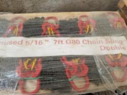 Double legs lifting chain sling 5/16'' 7ft G80 Dou