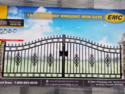 Porte d'entrée EMC 14FT Driveway Wrought Iron Gate