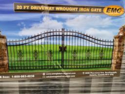 Porte d'entrée EMC 20FT Driveway Wrought Iron Gate