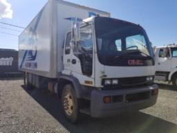 1999 GMC TRS T7500, camion cube, indique 359955 km, manuel, 7.2 litres, inspection fin: 2018-01, diesel, 2 essieux, PNBV: 13608 kg, pneus 11R22.5, ne démarre pas, pompe à fuel ne garde pas sa charge o