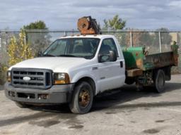 2006, FORD, F-350 XL, CAMION 6 ROUES GRUE BENNE DO