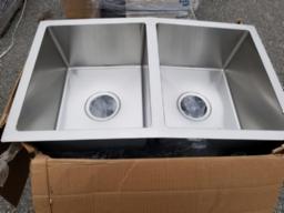 Lavabo double pour roulotte  16x27