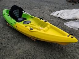 PLANETPATHS, kayak de pêche vert et jaune, une place 10'