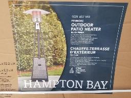 HAMPTON BAY- Chauffe terrasse 40000 BTU fini noir, 23''x23''x92'', neuf