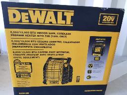 DEWALT DXH12B-Chauffage portable 6000/12000 BTU au propane, pile non incluse neuf