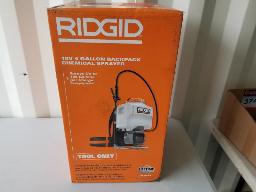 RIDGID R01501B-Pulvérisateur de produits chimiques en sac à dos de 15 litres, 18 volts, batterie non incluse neuf