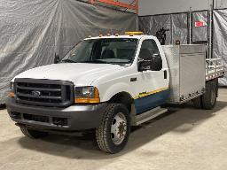 2001, FORD F-450, CAMION À 6 ROUES PLATE-FORME, GRUE,PNBV:6803KG