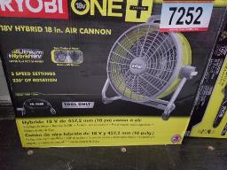 Ventilateur 18'' RYOBI 18 volts hybride è pile et électrique, pile non incluses, neuf