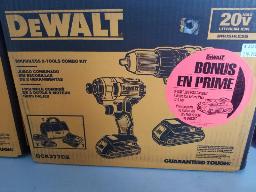 DEWALT: perceuse 1/2, visseuse 1/4, 2 batteries, 1 chargeur, 1 sac, neuf