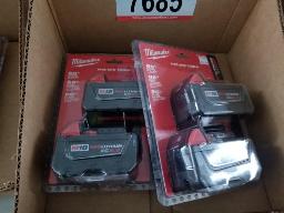 4 Batteries M18 RED LITHIUM XC5.0 MILWAUKEE, neuves