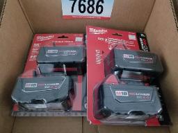 4 Batteries M18 RED LITHIUM XC5.0 MILWAUKEE, neuves