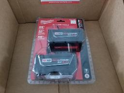 2 Batteries M18 RED LITHIUM XC5.0 MILWAUKEE, neuves