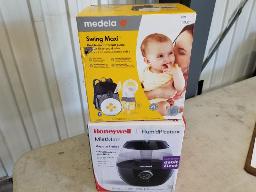 Tire lait électrique double MEDELA, humidificateur vapeur froide HONEYWELL, neufs