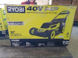 RYOBI- tondeuse 20'' 40 volts, 1 batterie, 1 chargeur rapide, neuve