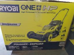 RYOBI-Tondeuse 16'', 2 batteries, 1 chargeur 18 volts, neuf