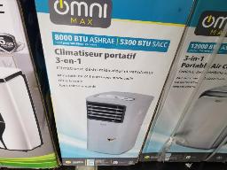 OMNIMAX-Climatiseur portatif 8000 BTU, neuf