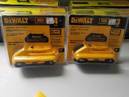 Qté 2-Batterie s DEWALT 20 volts 4 AH, neuve