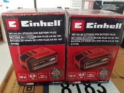 Qté 2-EINHELL- Batteries 18 volts 4-6ah, neuve