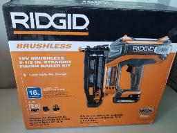 RIDGID-Cloueuse à batterie 3/4 à 2''1/2, batterie 18 volts, chargeur, sac, neuve