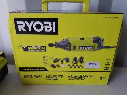 RYOBI-Outil rotatif 1.4 amp. avec accessoires, neuf