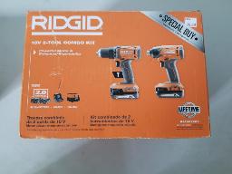 Outils RIDGID: Perceuse 1/2, visseuse 2 batterie, chargeur, sac inclus, neuves