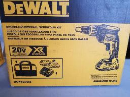 DEWALT-Visseuse à cloison sèche 20 volts 2 batteries et chargeur inclus, neuf