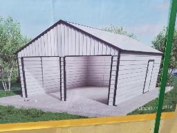 2024-CHERY-Garage en métal 21'x19' Boite: 85''x38''x26'' , poids inconnu