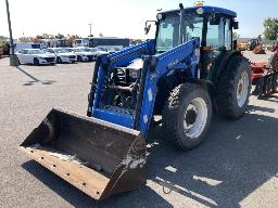 2004, NEW HOLLAND TN75D, TRACTEUR 75HP    FOURCHES,GODET,PESÉE