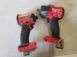 2 Outils MILWAKEE-Impact 1/2 fuel 18 volts  (outils seulement) et Impact driver 1/4 hexagonal fuel 18 volts (outil seulement), neufs